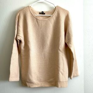JCrew Channel Stitch Cream Sweater